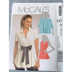 Womens McCalls M5664 Shirt Sewing Pattern Size 6 8 10 12 Uncut 2008